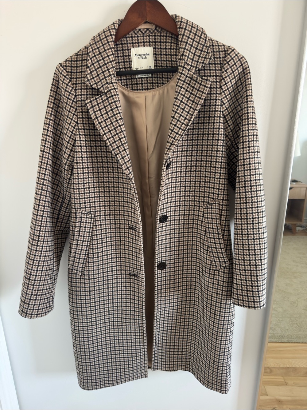 Abercrombie & Fitch Women's Wool Blend Dad Coat